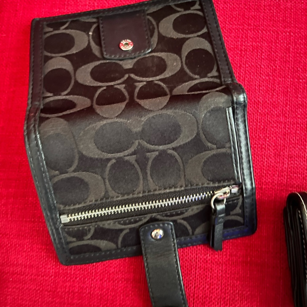 4 Coach Miscellaneous Accessories Guaranteed Authentic Wallets Wristlet Black - Picture 4 of 16